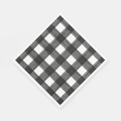 白黒の水色のバッファロープレイド スタンダードランチョンナプキン (角)