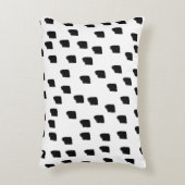 白黒の水色のブラシストローク アクセントクッション (正面(垂直))