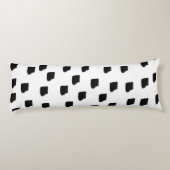 白黒の水色のブラシストローク ボディピロー (裏面)