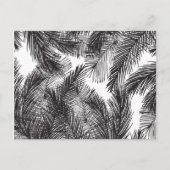 白黒の水色の手色彩の鮮やかのひら木 ポストカード (正面)