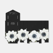 白黒の水色の花 フェイバーボックス (折り畳みなし)