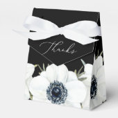 白黒の水色の花 フェイバーボックス (正面サイド)