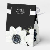 白黒の水色の花 フェイバーボックス (裏面サイド)