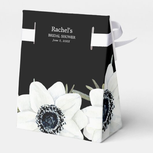 白黒の水色の花 フェイバーボックス (裏面サイド)