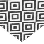 白黒の水色の菱形パターン ショートテーブルランナー (コーナー)