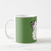 白黒の水色の蝶 コーヒーマグカップ (左)