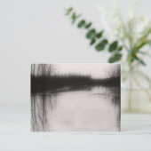 白黒の水色フィールドはがき ポストカード (スタンド正面)