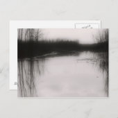 白黒の水色フィールドはがき ポストカード (正面/裏面)