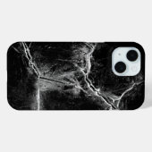 白黒の氷の割れ写真 Case-Mate iPhoneケース (裏面 (横))