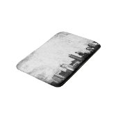 白黒の汚い都市背景 バスマット (アングル)