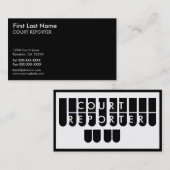 白黒の法廷記者のカスタムな名刺 名刺 (正面/裏面)