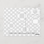 白黒の泡状はがき ポストカード (裏面)