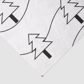 白黒の波形のクリスマスツリーストライプパターン 薄葉紙 (詳細)