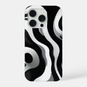 白黒の波状オプ・アート, iPhoneケース (裏面)