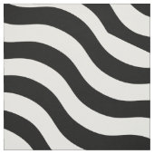 白黒の波状ストライプ ファブリック (見本)