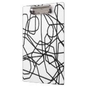 白黒の波状パーソナライズされた線 クリップボード (左)