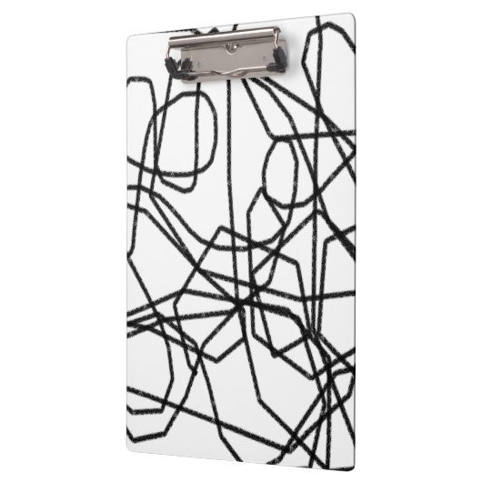 白黒の波状パーソナライズされた線 クリップボード (左)