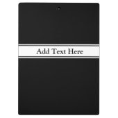 白黒の波状パーソナライズされた線 クリップボード (裏面)