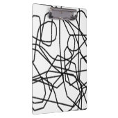 白黒の波状パーソナライズされた線 クリップボード (右)