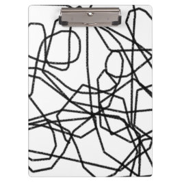 白黒の波状パーソナライズされた線 クリップボード