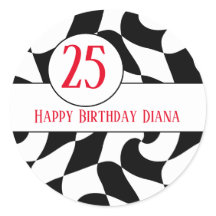 白黒の波状、市松模様に紙プレート