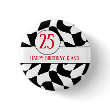 白黒の波状、市松模様に紙プレート