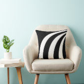 白黒の波線装飾用クッション クッション (椅子)