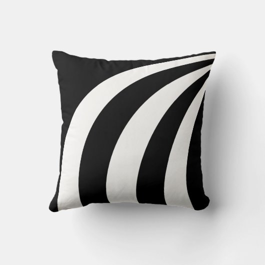 白黒の波線装飾用クッション クッション (裏面)
