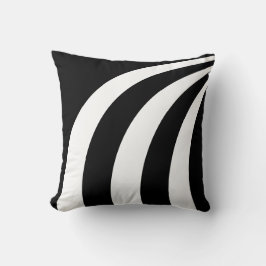 白黒の波線装飾用クッション クッション