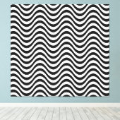 白黒の波 キャンバスプリント (インサイチュ (ウッドフロア))