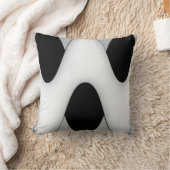 白黒の波 クッション (ブランケット)