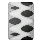 白黒の波 バスマット (正面縦)