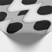 白黒の波 ラッピングペーパー (角)