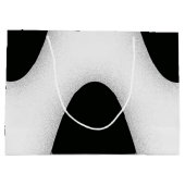 白黒の波 ラージペーパーバッグ (裏面)