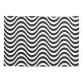 白黒の波 枕カバー (裏面)