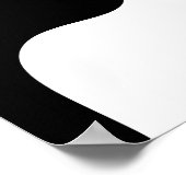 白黒の波、黒の波、黒の波 ポスター (角)