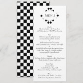 白黒の洗練さ結婚れた メニュー (正面/裏面)