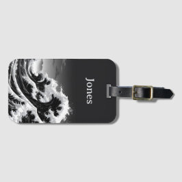 白黒の津波 ラゲッジタグ