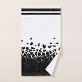 白黒の浮上抽象芸術 バスタオルセット (ハンドタオル)