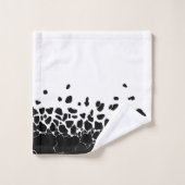 白黒の浮上抽象芸術 バスタオルセット (ウォッシュタオル)
