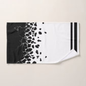 白黒の浮上抽象芸術 バスタオルセット (ハンドタオル)