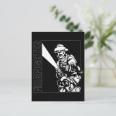 白黒の消防士 ポストカード (スタンド正面)