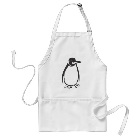白黒の深刻なコウテイペンギンの鳥 スタンダードエプロン (正面)