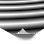 白黒の渦巻きのポスター ポスター (角)