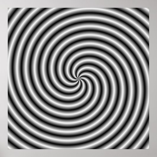 白黒の渦巻きのポスター ポスター (正面)