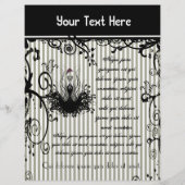 白黒の渦巻きチラストライプのー チラシ (裏面)