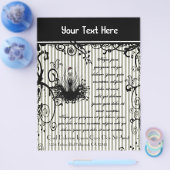 白黒の渦巻きチラストライプのー チラシ (シングル)