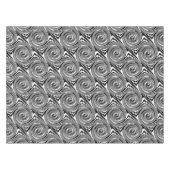 白黒の渦巻き模様 テーブルクロス (正面(横))