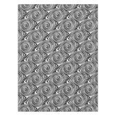 白黒の渦巻き模様 テーブルクロス (正面)