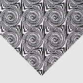 白黒の渦巻き模様 薄葉紙 (詳細)